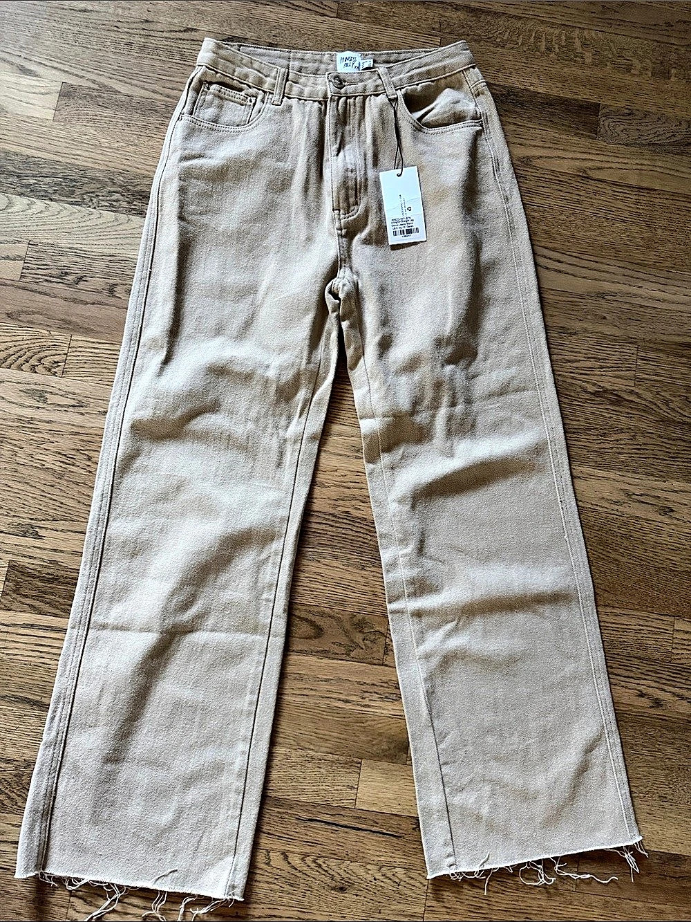 NWT Princess Polly Arlington Straight Leg Jeans in Stone (Tan) Size 6